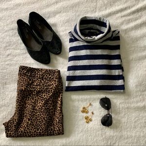 **J.crew deck stripe turtleneck T-shirt**